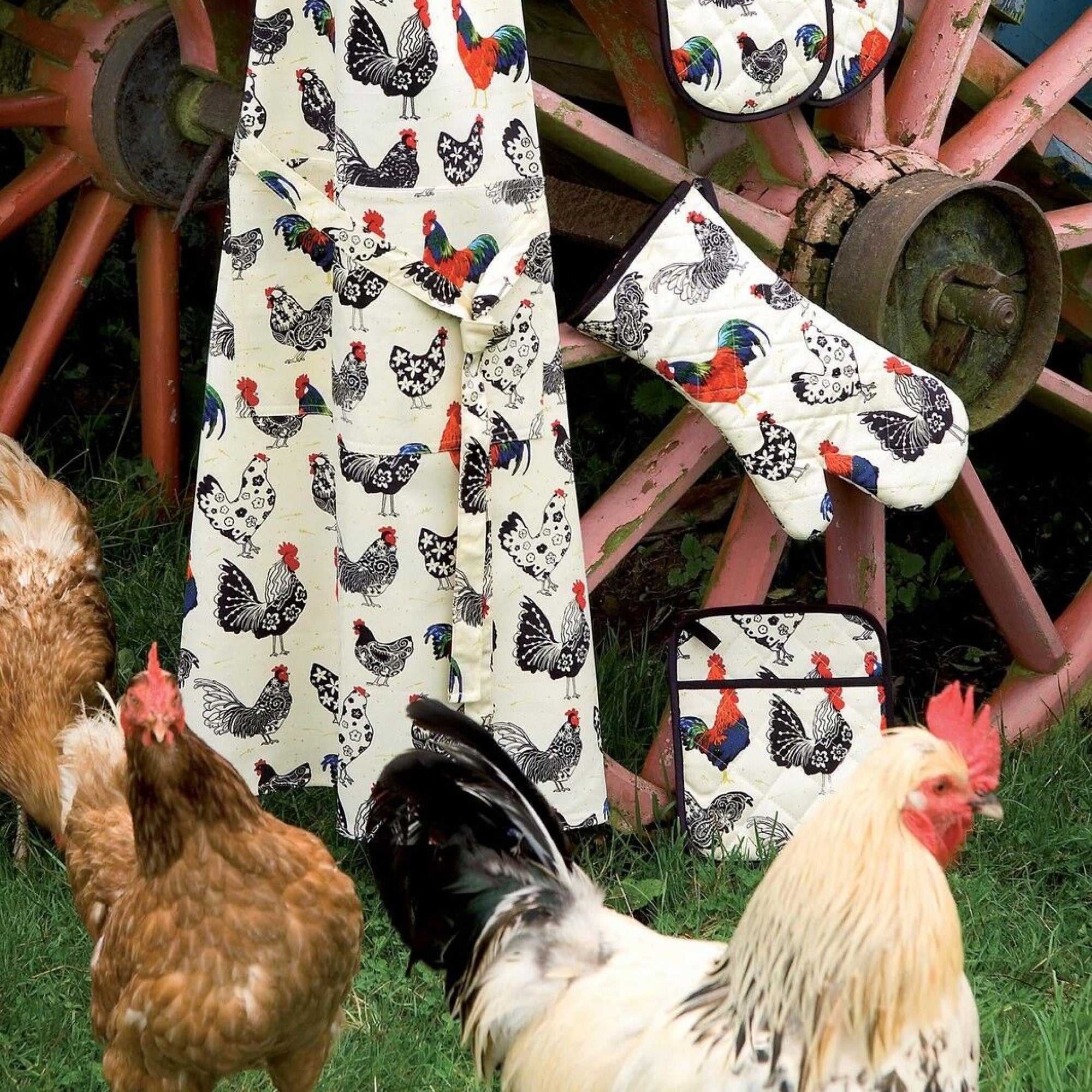 Ulster Weavers Cotton Tea Towel - Rooster (100% Cotton, Orange) - Tea Towel - Ulster Weavers
