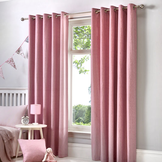 Sorbonne Eyelet Curtains in Blush