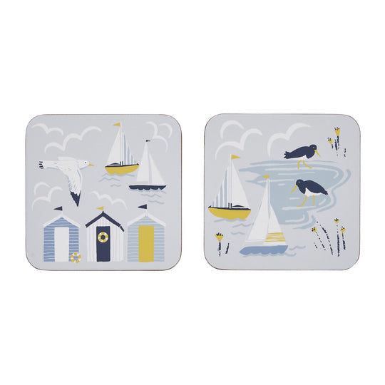 Seashore Coasters 4 Pack in Blue