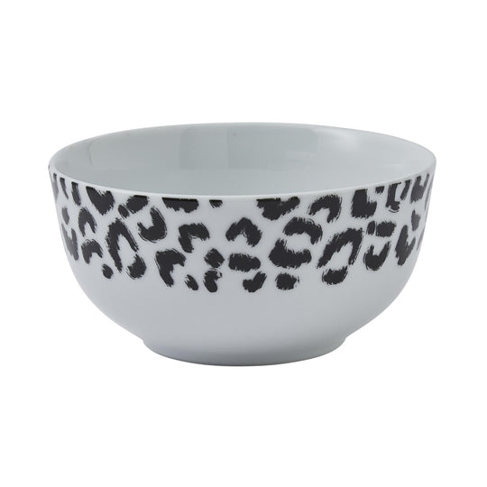 Feline Friends Porcelain Bowl in White