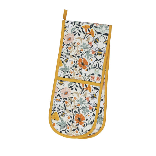 Bee Bloom Double Oven Glove in Multicolour