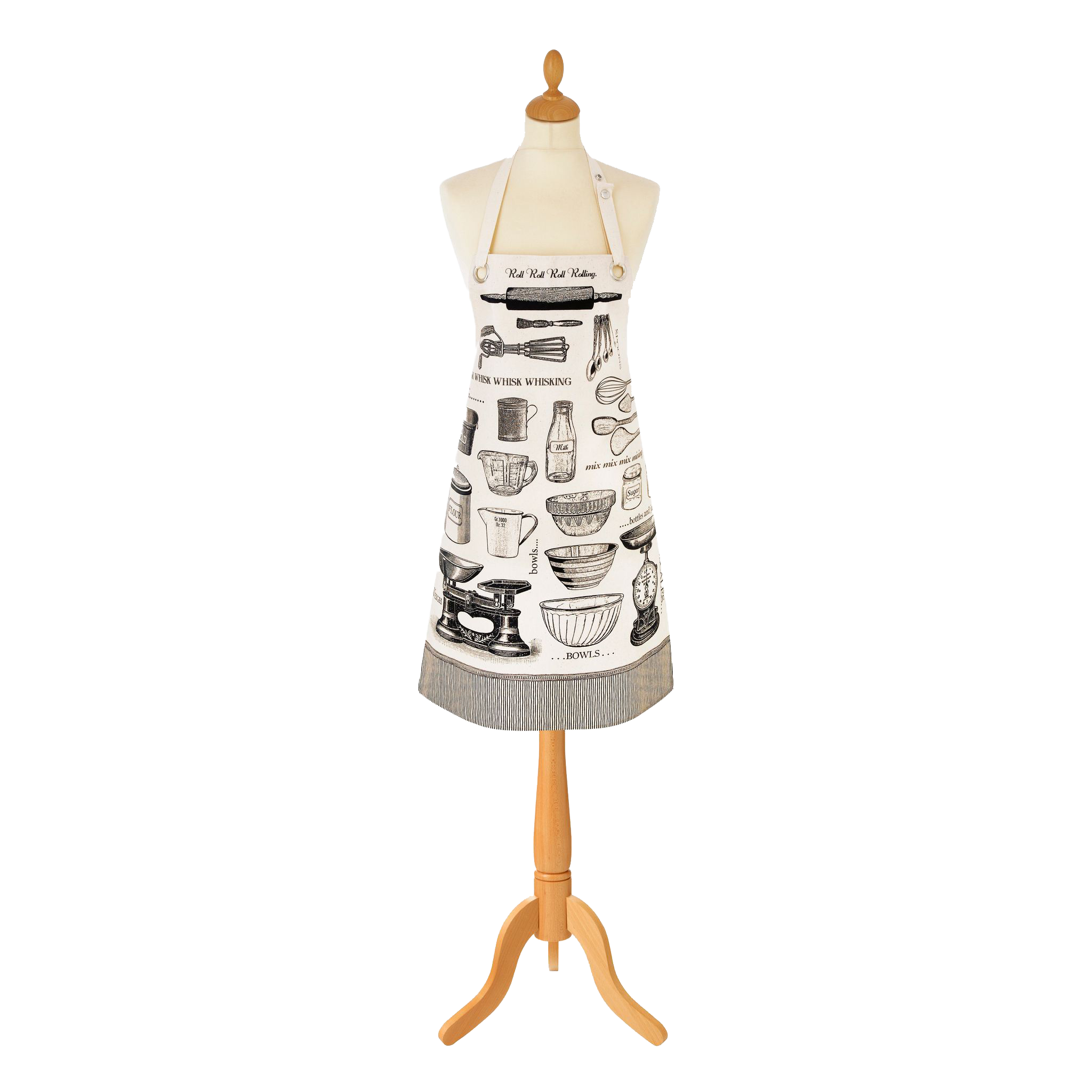 Ulster Weavers Biodegradable Oil cloth Apron - Baking (Black) -  - Ulster Weavers