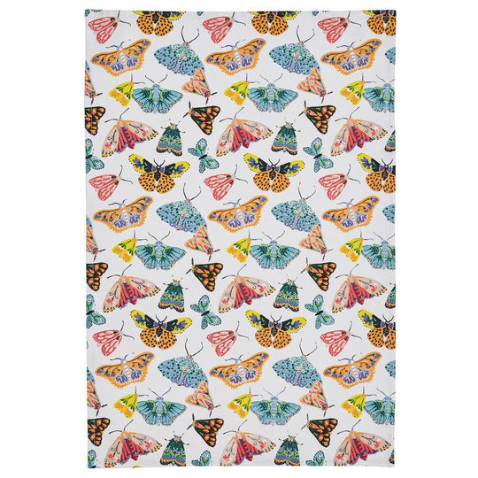 Butterfly House Cotton Tea Towel in Multicolour
