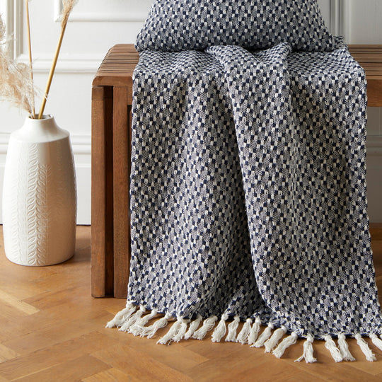 Bexley Throw in Navy 130 x 180cm