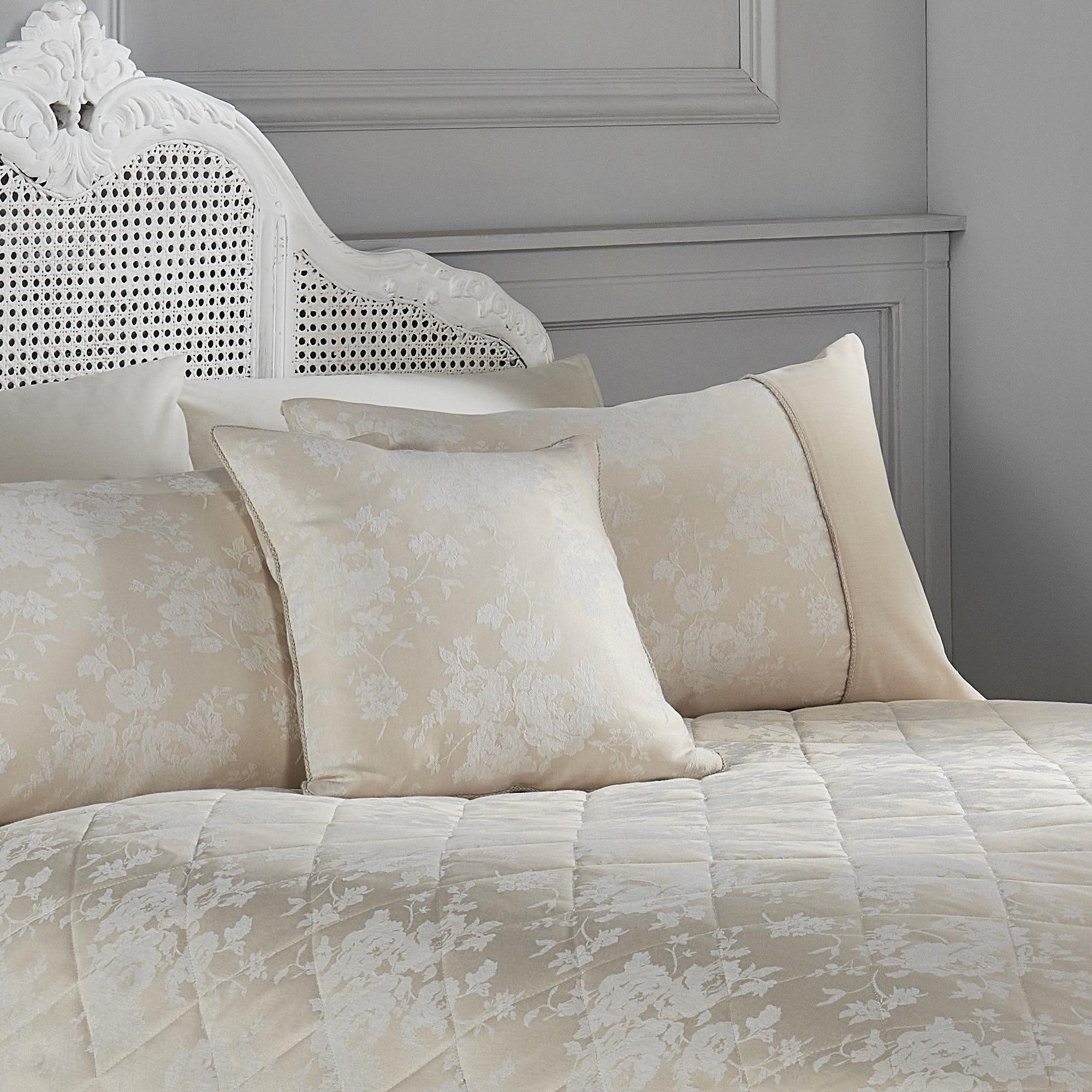 Imelda Filled Cushion by Dreams & Drapes Woven in Ivory 43 x 43cm - Filled Cushion - Dreams & Drapes Woven