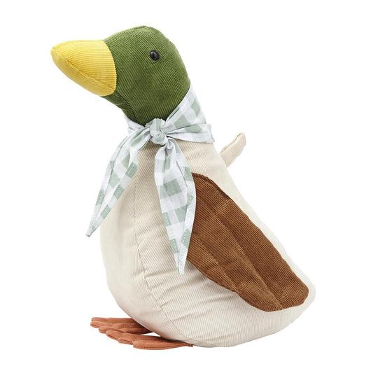Mallard Shaped Doorstop in Beige