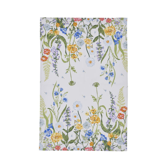 Cottage Garden Cotton Tea Towel in Multicolour