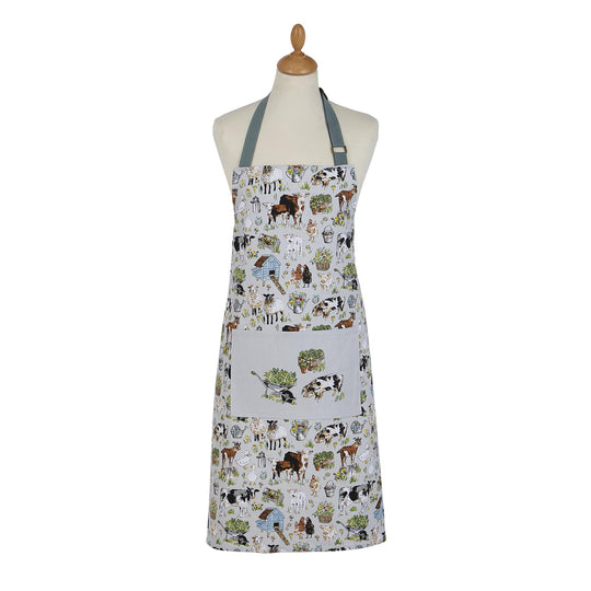 Portman Farm Cotton Apron in Grey