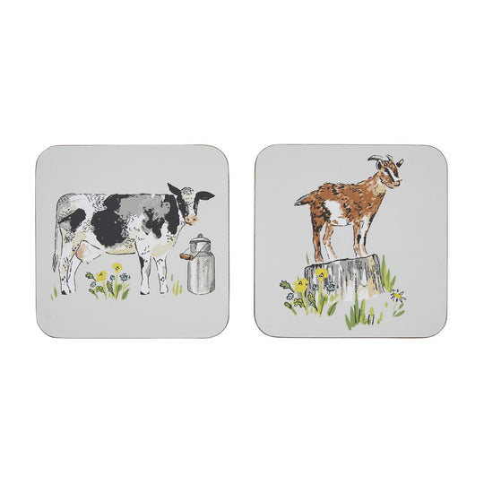 Portman Farm Coasters 4 Pack in Grey